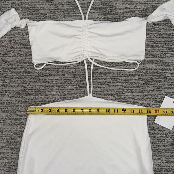 NWT Not Yours To Keep Nikki Strappy Cut-Out White MIDI Dress Small Revolve NYTK - Picture 5 of 14